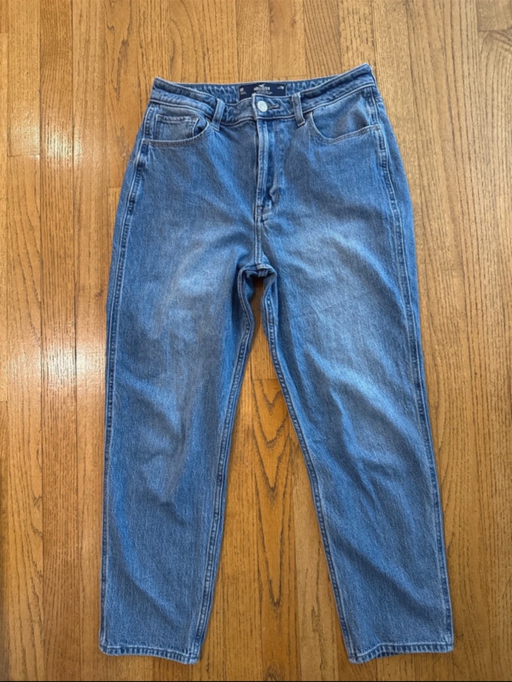 Hollister Ultra High Rise Mom Jeans 8R W29R Medium Wash Vintage Stretch